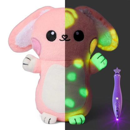 GlowSquad Glow-in-the-Dark Doodle Plush with Light Pen