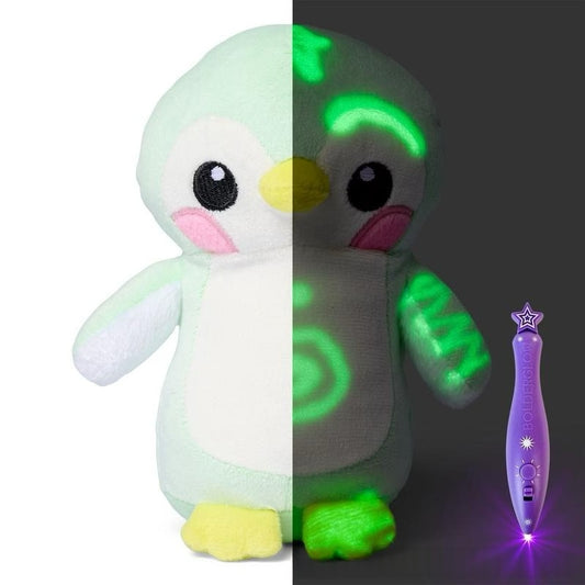 GlowSquad Glow-in-the-Dark Doodle Plush with Light Pen