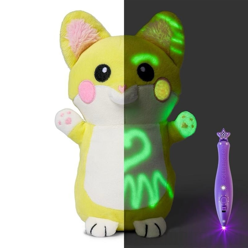 GlowSquad Glow-in-the-Dark Doodle Plush with Light Pen